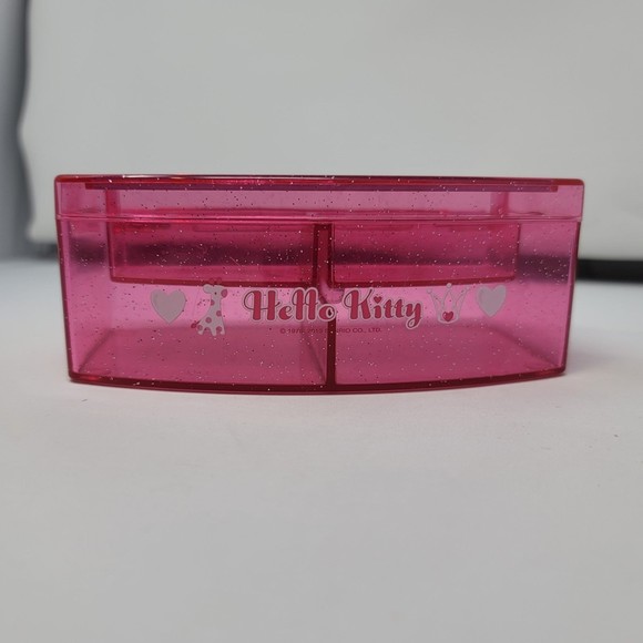 Vintage Sanrio Hello Kitty Jewelry Mirror Bear Glitter Box 2013 Rare - Picture 10 of 12